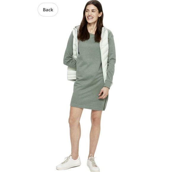 Lole Long Sleeve Crewneck Mini Sweatshirt Dress Light Green Women's XS - Picture 1 of 13